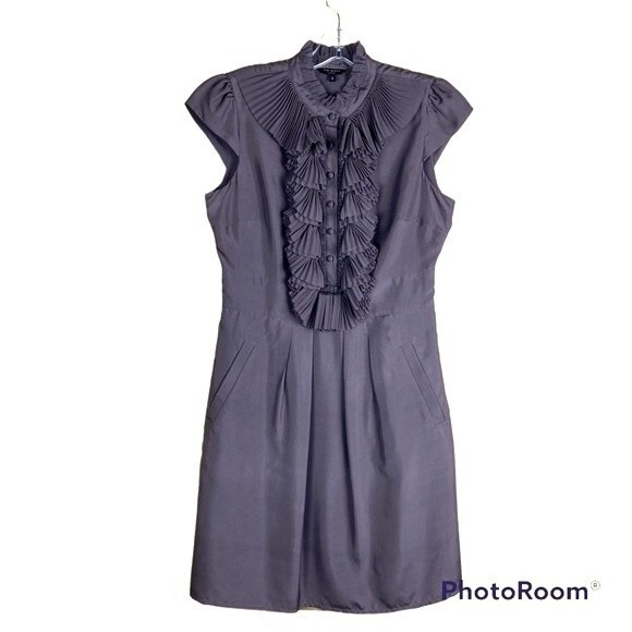 Ted Baker London Pandy Silk Frill Detail Cocktail Mini Dress Size 2 - Picture 4 of 8